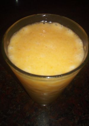 Una foto de Batido o licuado de duraznos