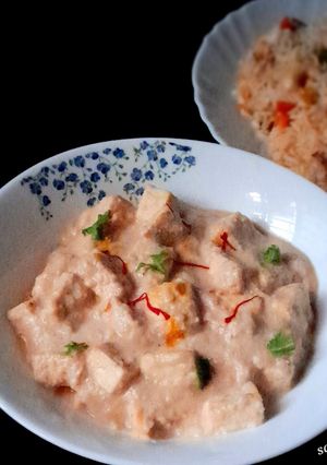 A picture of Paneer Rezala.