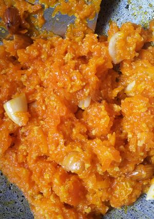 A picture of Gajar ka halwa without khoya.