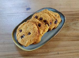 Una foto de Galletas de garbanzo con chips de chocolate (sin gluten, sin azú