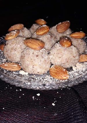A picture of Coconut Laddooooo.