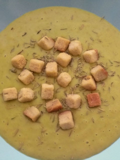 Una foto de Crema de guisantes
