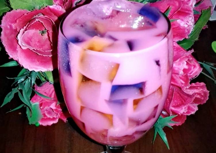 Olahan Es susu jelly pelangi 🌈 | Resep Bumbu Es susu jelly pelangi 🌈 Yang Enak Banget