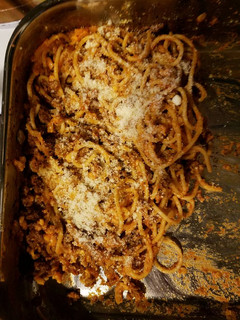 A picture of Baked Spaghetti.