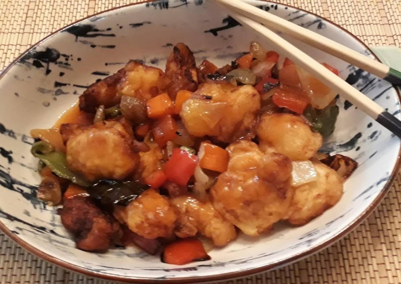 Pollo en salsa agridulce