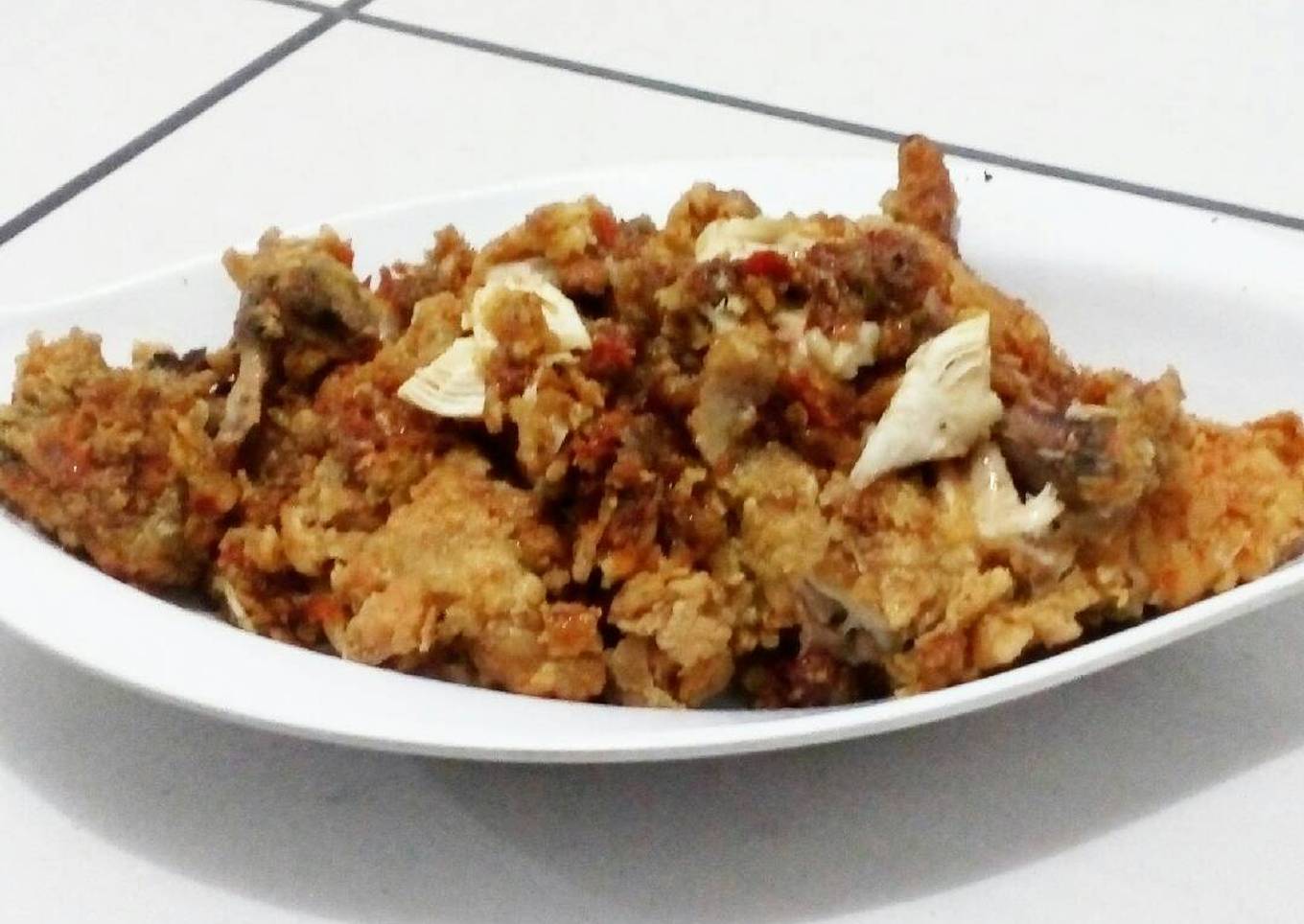 Ayam geprek sederhana