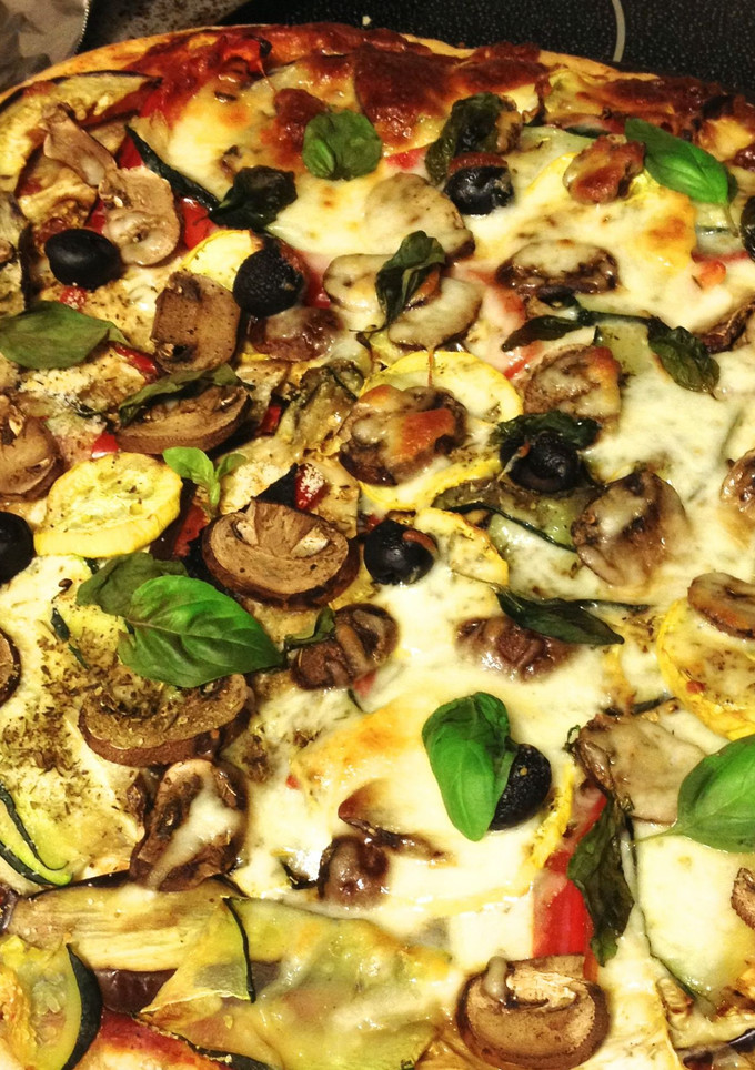 Una foto de Pizza con masa de boniato