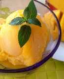 Helado de mango y yogurt fitness