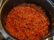 Una foto de salsa boloñesa