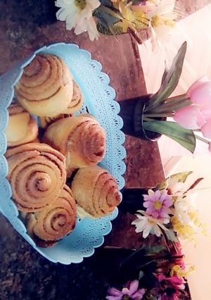 صورة لوصفة سينابون بالقرفه وجوز القلب 😋😋