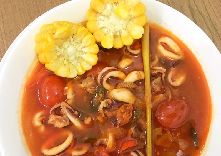 Cara meracik Cumi saos padang gampang banget, Enak Banget