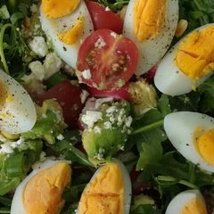 A picture of Keto salad for lunch.