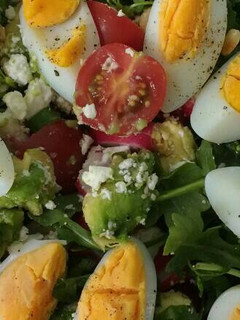 A picture of Keto salad for lunch.