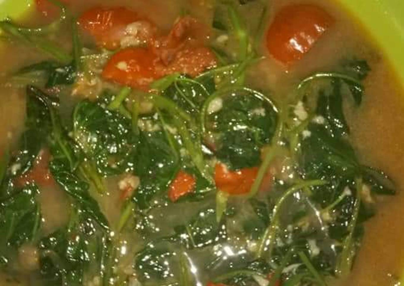 Goreng bayam nganti mateng