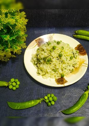 A picture of Matar pulao.