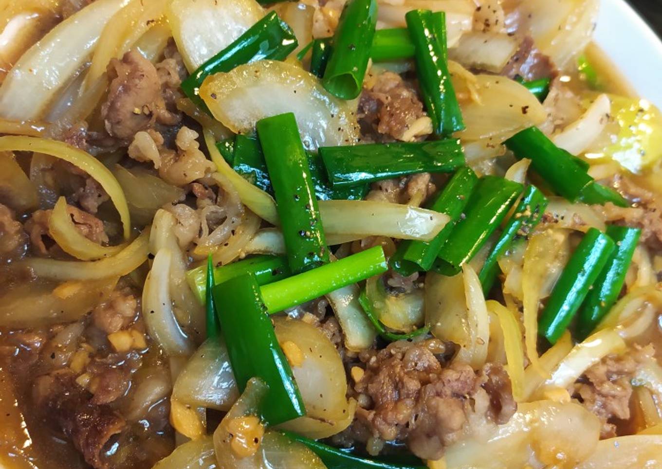 Beef teriyaki lada hitam