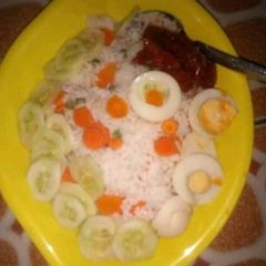 A picture of Vegetables white rice.
