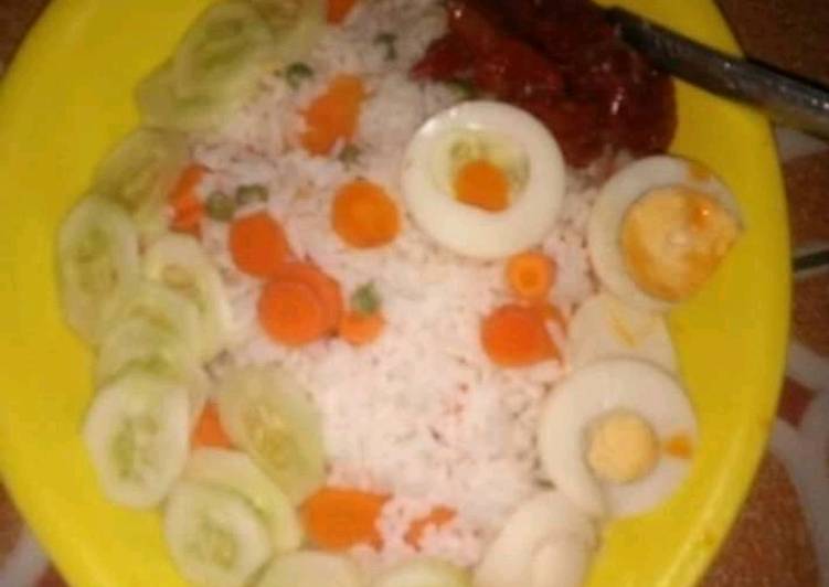 Recipe of Super Quick Homemade Vegetables white rice