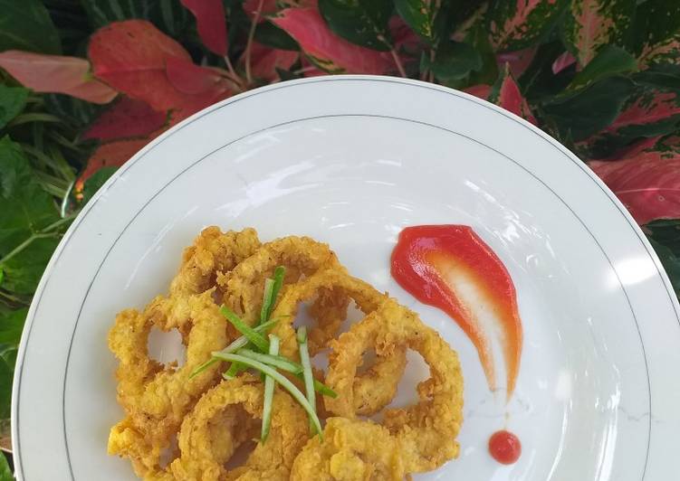 BIKIN NAGIH! Cara Membuat 113. Onion Ring Kribo Sajiku