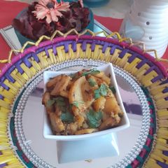Aloo ki katlian (aloo Bhujia) A picture of Aloo ki katlian (aloo Bhujia).
