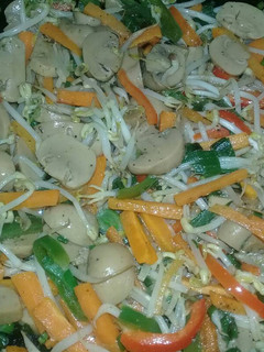 Una foto de Salteado de verduras en vino blanco