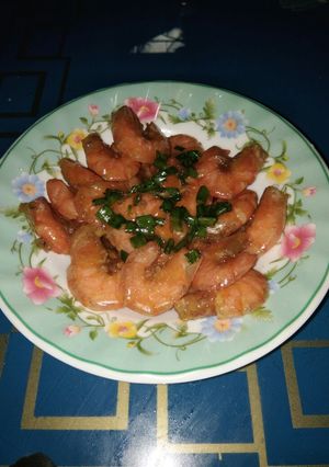 Hình của món Tép rang nước cốt dừa.