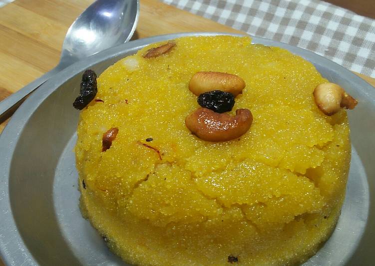 रवा केसरी (Rava Kesari recipe in hindi) रेसिपी बनाने की विधि in Hindi by  Rasoi with priya - Cookpad