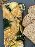 Omelete de Queijo e Espinafres