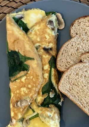 Foto de Omelete de Queijo e Espinafres