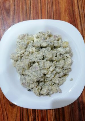 عکسی از دستور سالاد سیب زمینی آلمانی