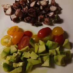 A picture of Octopus salad.