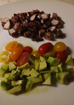 A picture of Octopus salad.