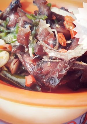 Foto resep Ikan asin oseng cabe ijo
