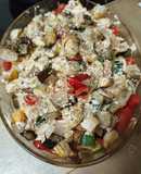 Verduras al horno con queso crema