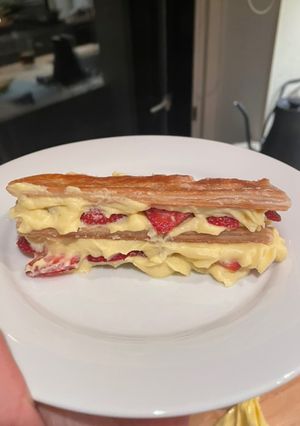 A picture of Strawberry mille feuille.