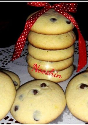 عکسی از دستور کوکی با تکه های شکلات