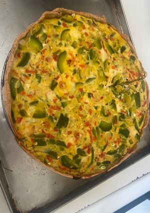 Una foto de Tarta de zapallito masa integral