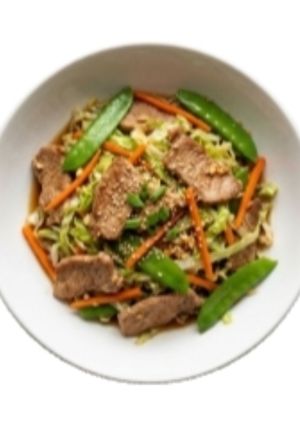 Hình của món Pork & Cabbage Stir-fry (Heo xào bắp cải).