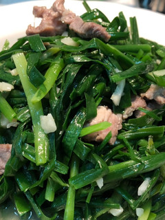 蒜味肉絲炒韭菜 的食譜成品照片