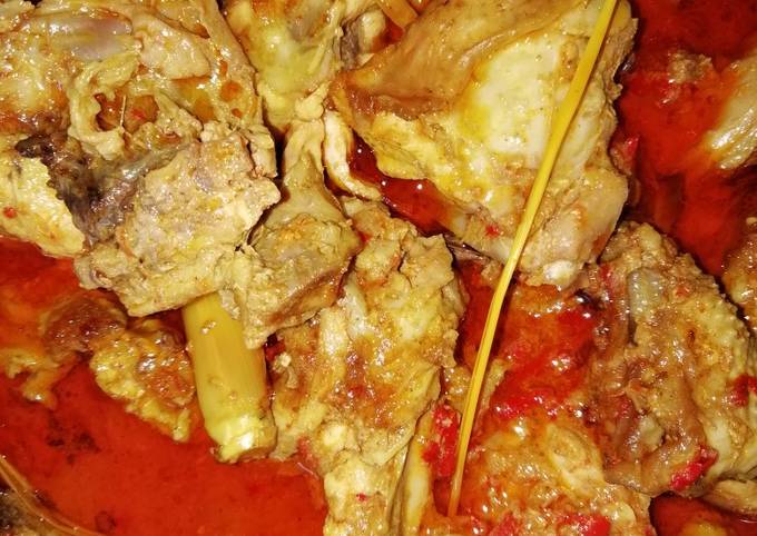 Gulai dada ayam pedas (sederhana)