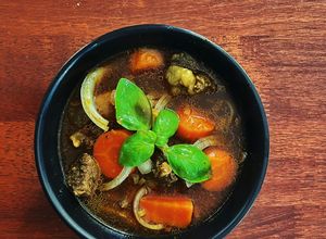 Hình của món Bò kho không dùng gói gia vị.