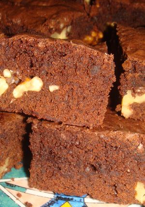 Una foto de Brownies con nueces