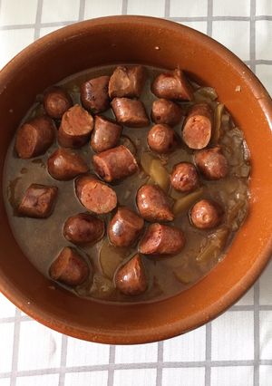 Una foto de Chorizos a la sidra
