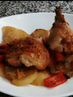 Una foto de Pollo al horno especiado🍴