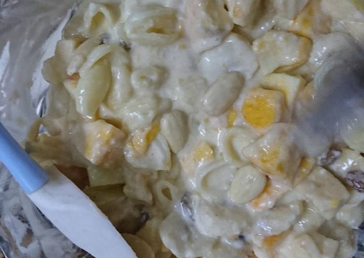 Step-by-Step Guide to Prepare Quick Macaroni in fruits with yoghurt