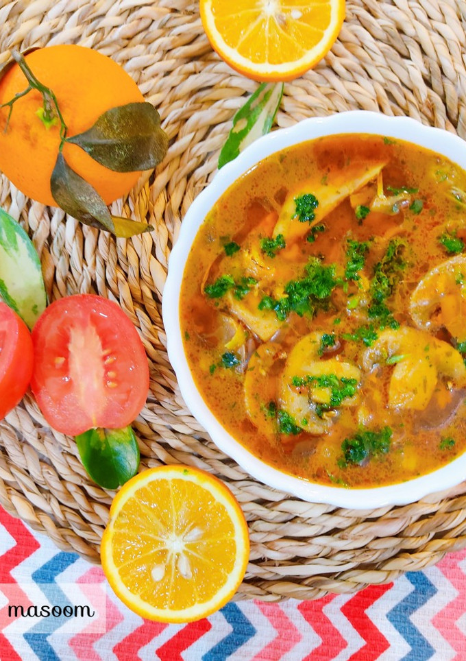 عکسی از دستور سوپ جو و قارچ