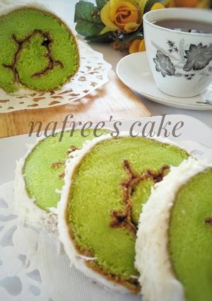 Foto resep Pandan chesee roll cake