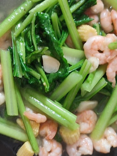 Foto resep Sawi tumis udang 🍤