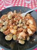 Favas com chouriço vegan