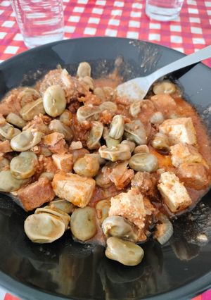 Foto de Favas com chouriço vegan